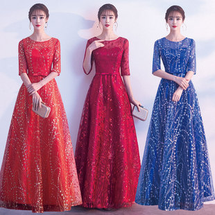 大合唱演出服女长裙舞台指挥服主持人长款晚礼服优雅显瘦歌手独唱