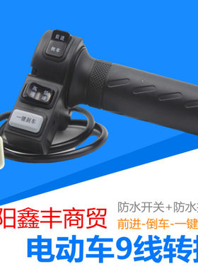 电动车转把新款一体插头9线