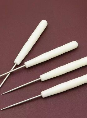 千枚通手工打孔修鞋锥子家用布艺皮革塑料柄钻子加长加硬全钢挑针