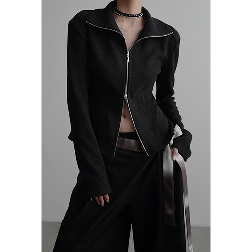 无以幻象超高领拉链羊毛打底衫