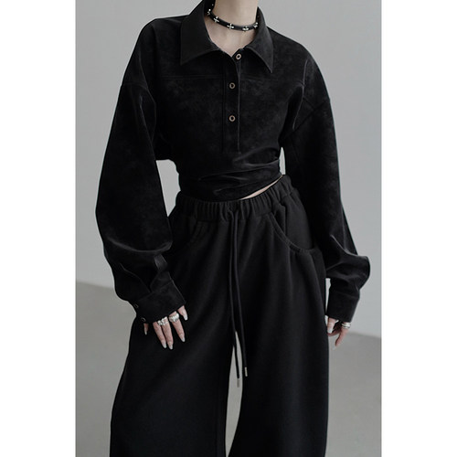 无以幻象后绑带收腰衬衣