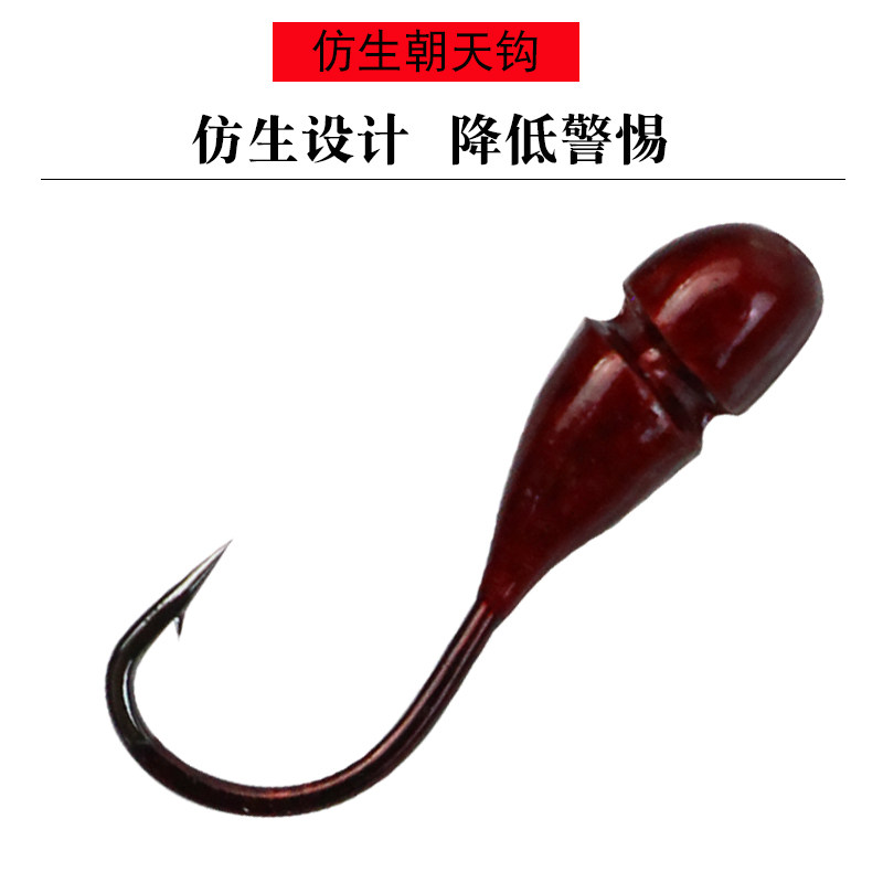 朝天钩伊豆海夕金鲫鱼钩有倒刺传统钓鱼钩手工制作铅头钩仿生钩