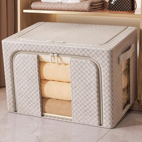 天山棉麻可水洗百纳箱棉麻大容量衣服收纳箱羽绒服被子衣柜储物