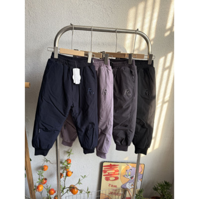 冬季男女童蚕丝防风保暖棉裤