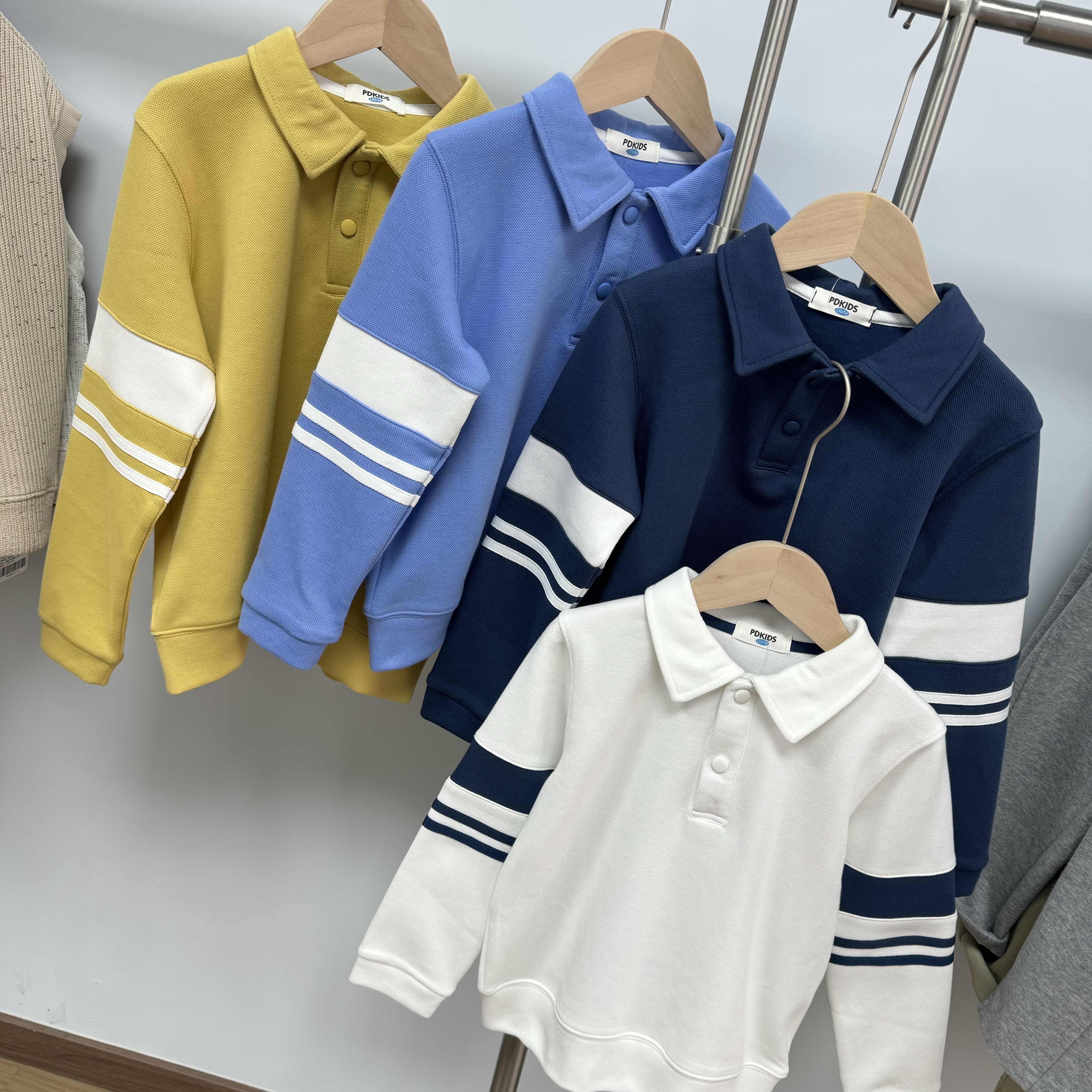 儿童翻领衬衫童装男童中大童长袖POLO衫春秋款打底衫休闲上衣