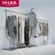 美奂高端服装 店上墙壁挂拉丝玫瑰金展示架轻奢纳米陈列架简约现代