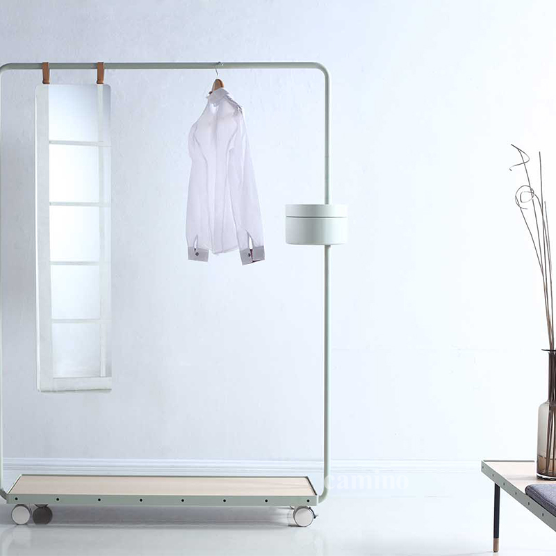 北欧滑轮移动衣帽架穿衣镜挂衣架