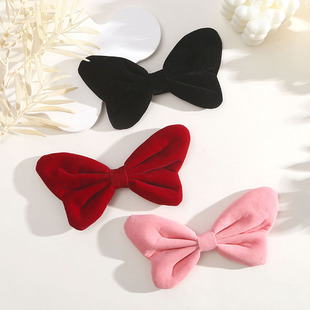 超大在逃公主红色蝴蝶结新年米奇红丝绒发箍春节发饰车饰DIY辅料