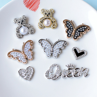 镶钻小熊蝴蝶发饰痛包饰品配件