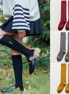 清仓春夏网红日系学院风柔软棉粗线捕梦网刺绣复古女士及膝小腿袜