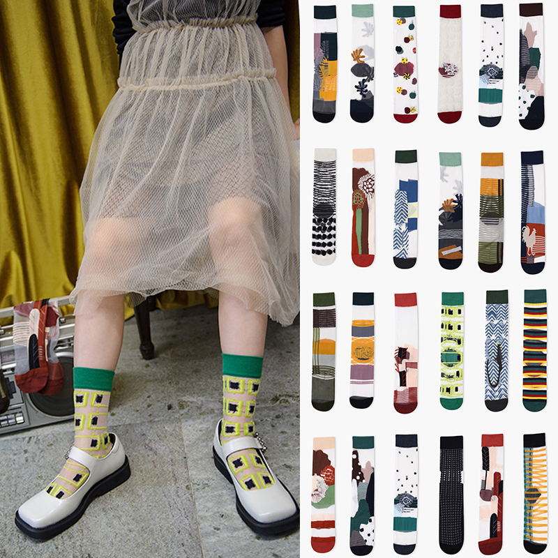 日韩不对称线条仙女气质包邮丝袜