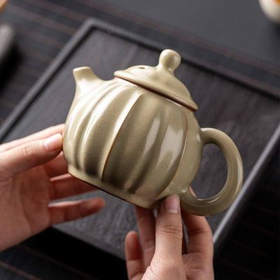汝窑茶壶高颜值西施壶正品花瓣