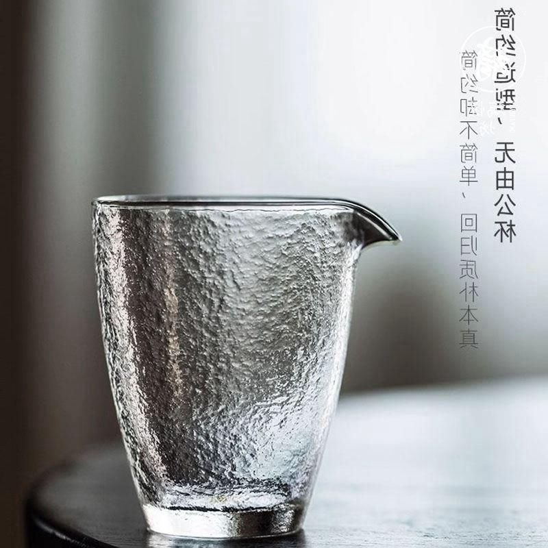 玻璃公道杯锤纹加厚分茶器日式