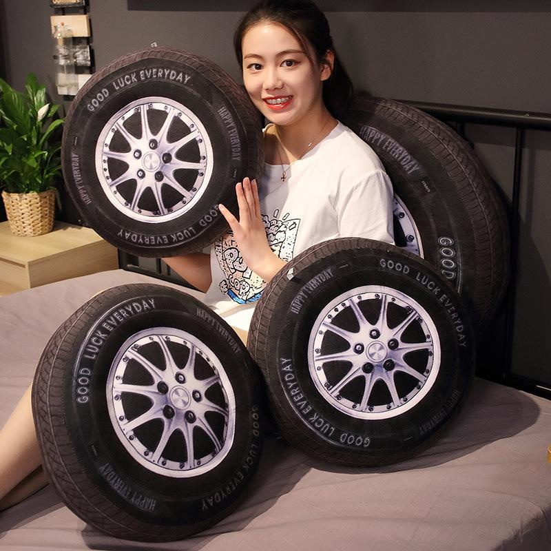 汽车轮胎抱枕创意个性毛绒玩具