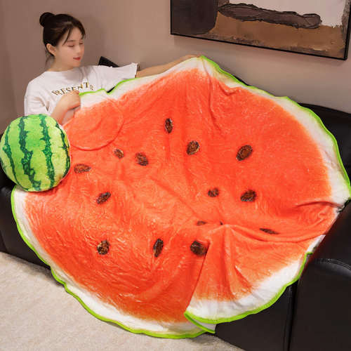 仿真西瓜毯子裹毯搞怪午休毯子