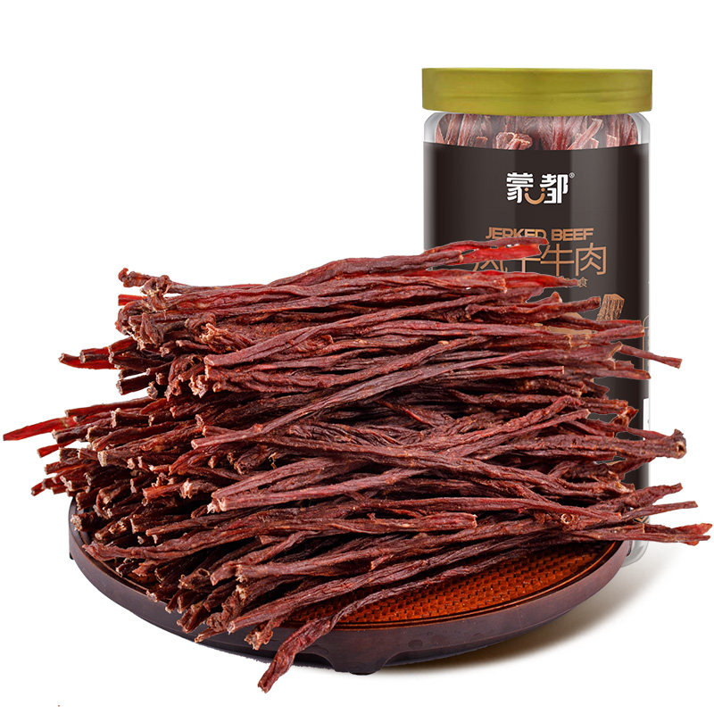 蒙都风干牛肉干内蒙古超干草原特产手撕办公室零食150g*3罐,零食/坚果/特产,牛肉类,淘宝优惠券,粉丝福利购,淘宝优惠卷