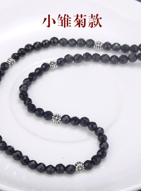 巴洛克轻奢法式原创项链黑玛瑙