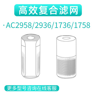 适配飞利浦空气净化器滤芯FY2122 AC1735/1758 AC2936/2958过滤网
