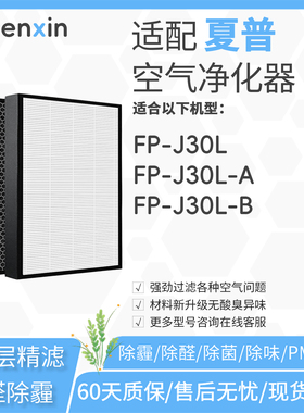 适配夏普sharp空气净化器FP-J30L-A过滤网FP-J30L-B滤芯FZ-F30HFE