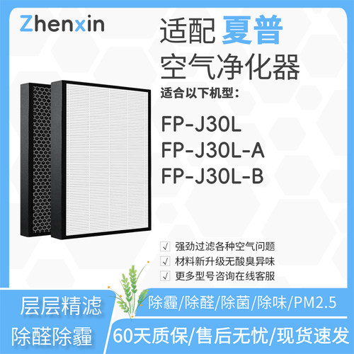 适配夏普sharp空气净化器FP-J30L-A过滤网FP-J30L-B滤芯FZ-F30HFE