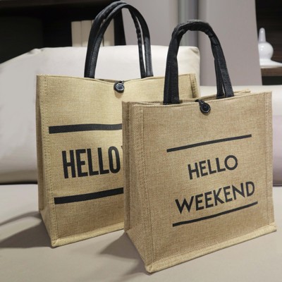 帆布包女2024新款时尚大容量帆布袋学生小众高级感包包亚麻手提袋