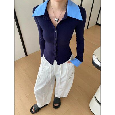 司南进阶高智感撞色假两件POLO