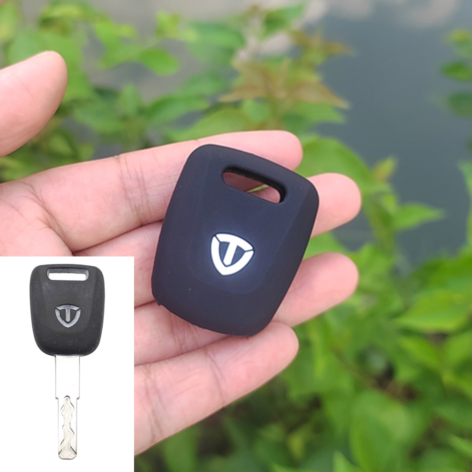 专用台铃萌苏A6萌彩EB标兵X3星途电动车直板钥匙包硅胶保护套太阳