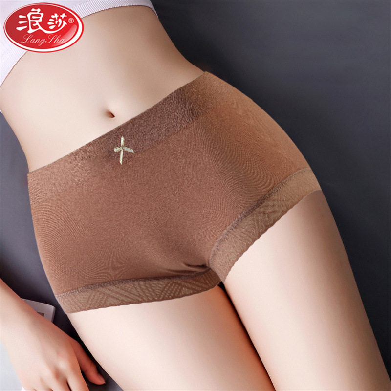 浪莎内裤女士无痕性感蕾丝中腰抗菌裆大码性感日系少女生短裤头