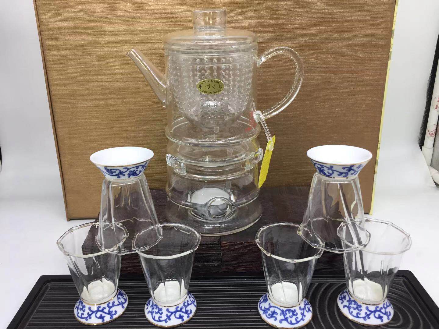 包邮玻璃蜡烛加热保温花茶壶一壶