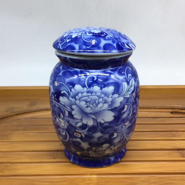 兰牡丹陶瓷密封茶叶罐台湾建窑精品茶叶缸茶叶储存罐子