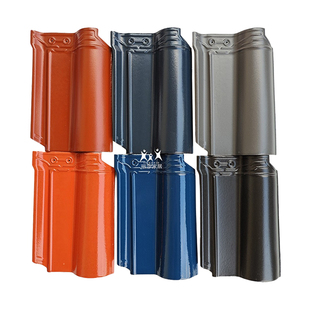 佛山陶瓷单波瓦农村房顶琉璃瓦全瓷琉璃瓦片屋顶陶瓷瓦红瓦钢木架