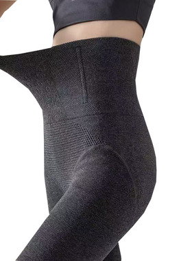 灰色打底裤压力连裤袜女外穿秋冬季加绒高腰收腹保暖打底裤