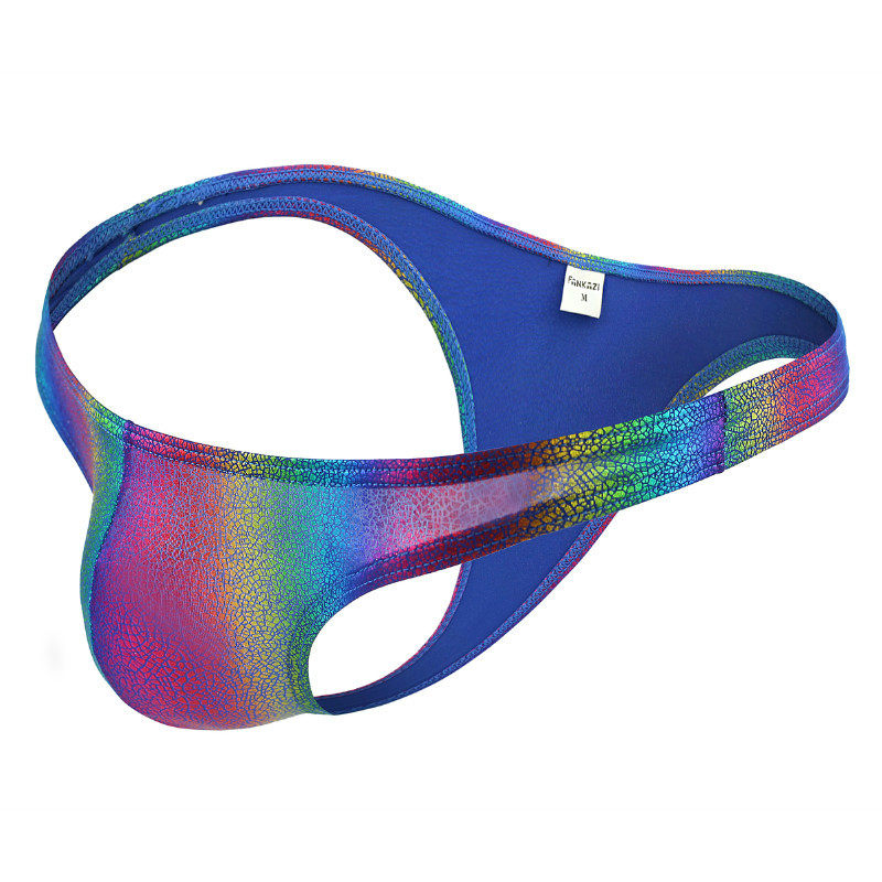 男士舞台涤纶U凸低腰丁字裤