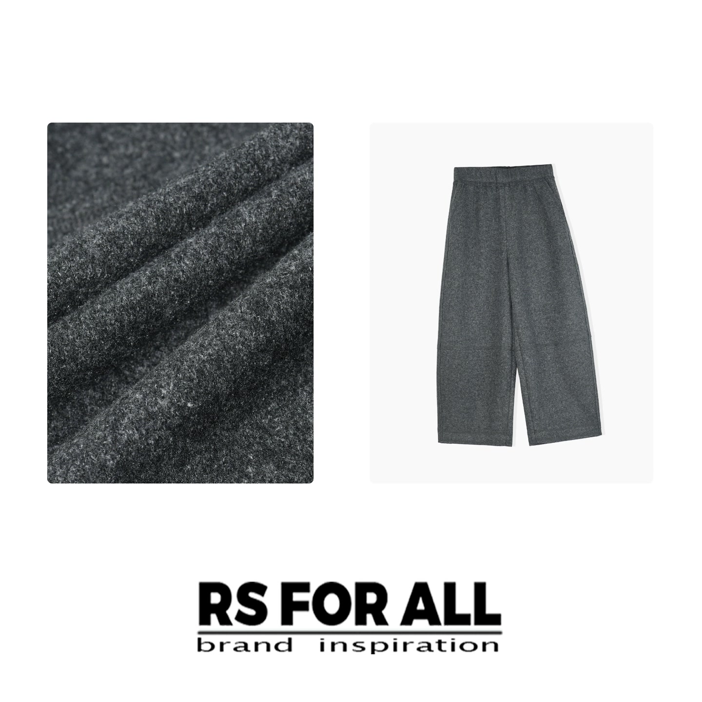 RS FOR ALL  【奶奶裤】醋酸绵羊毛弯刀阔腿休闲裤RSSG153