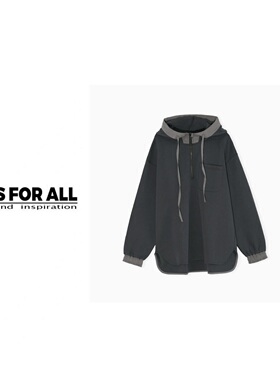 RS FOR ALL  莫代尔绵羊毛款抽绳连帽卫衣RSCAE778