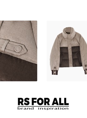 RS FOR ALL  90白鸭绒天丝羊毛立领羽绒服RSMYF9738