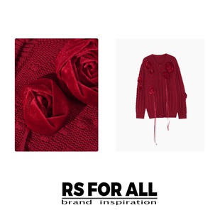 100%美丽诺羊毛立体花朵针织开衫 ALL RSGM751 FOR