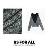 ALL FOR 山羊绒羊毛拼接撞色毛衣RSY8077