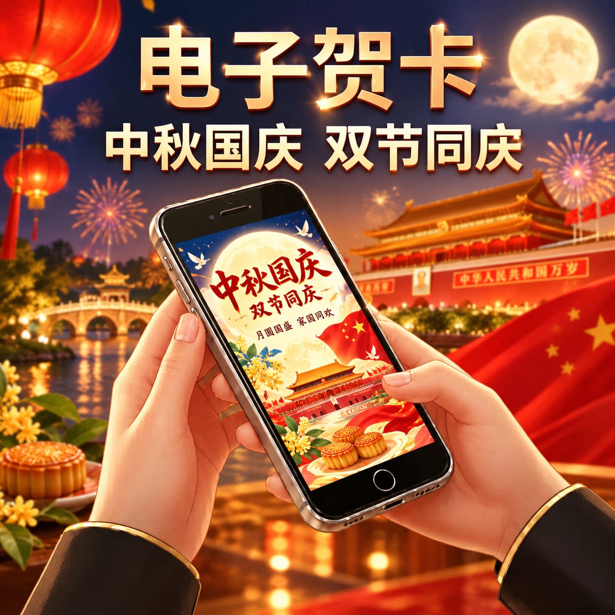 中秋节电子贺卡祝福视频