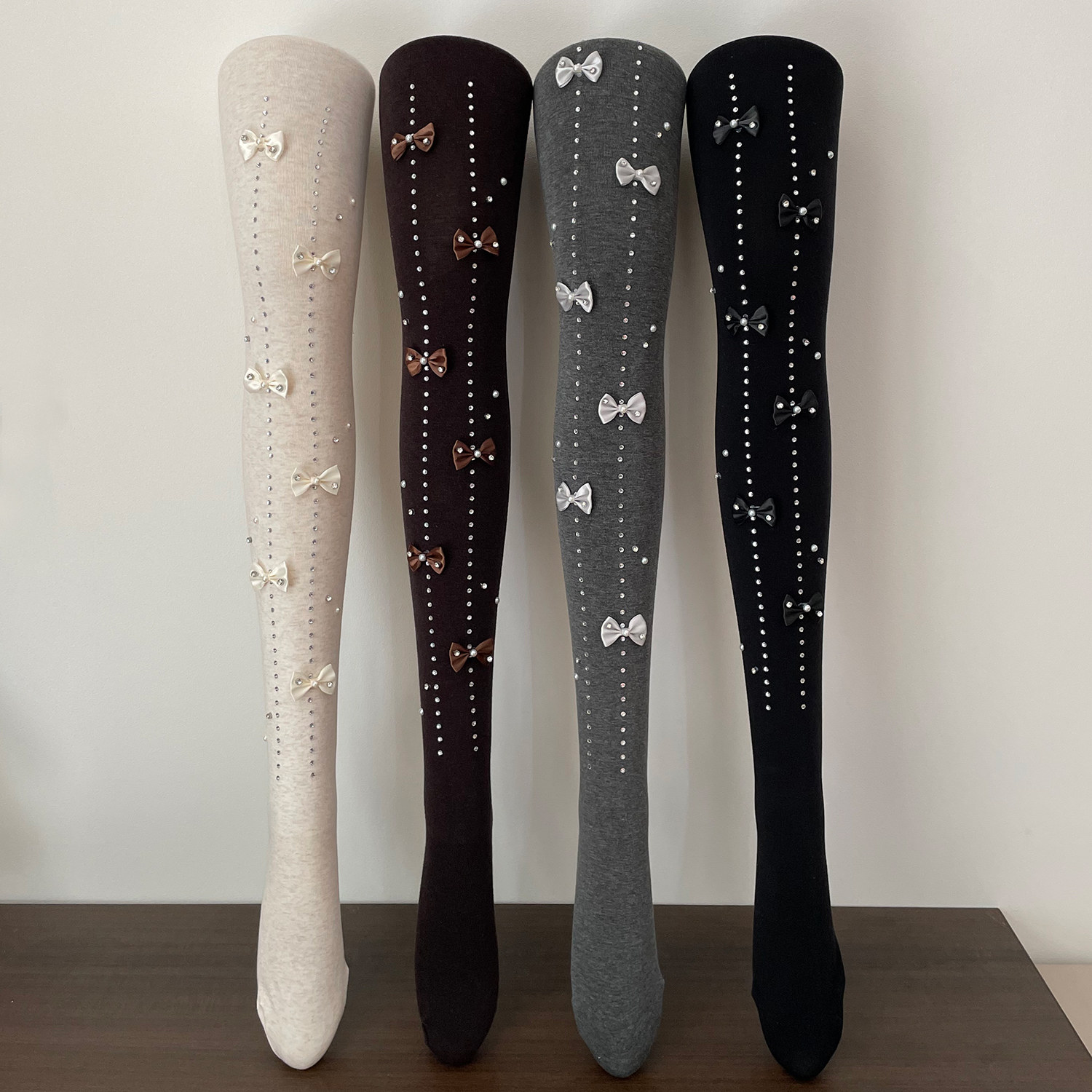 设计师重工烫钻蝴蝶结连裤袜女加绒加厚百搭甜美少女打底袜裤袜,女士内衣/男士内衣/家居服,连裤袜/打底袜,淘宝优惠券,粉丝福利购,淘宝优惠卷