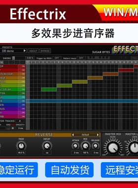Sugar Bytes Effectrix 多效果步进音序器编曲混音效果器插件远程