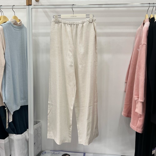 春款孕妇裤时尚百搭显瘦休闲亚麻直筒裤宽松高腰阔腿裤