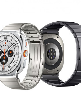适用Galaxy三星WatchUltra手表带金属钛合金按压按键接头快拆表链