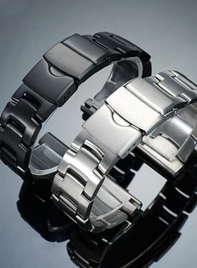 适配卡西欧钛合金表带PRW-35 50 60 70 PRG-600/PRW6600Y硅胶表带