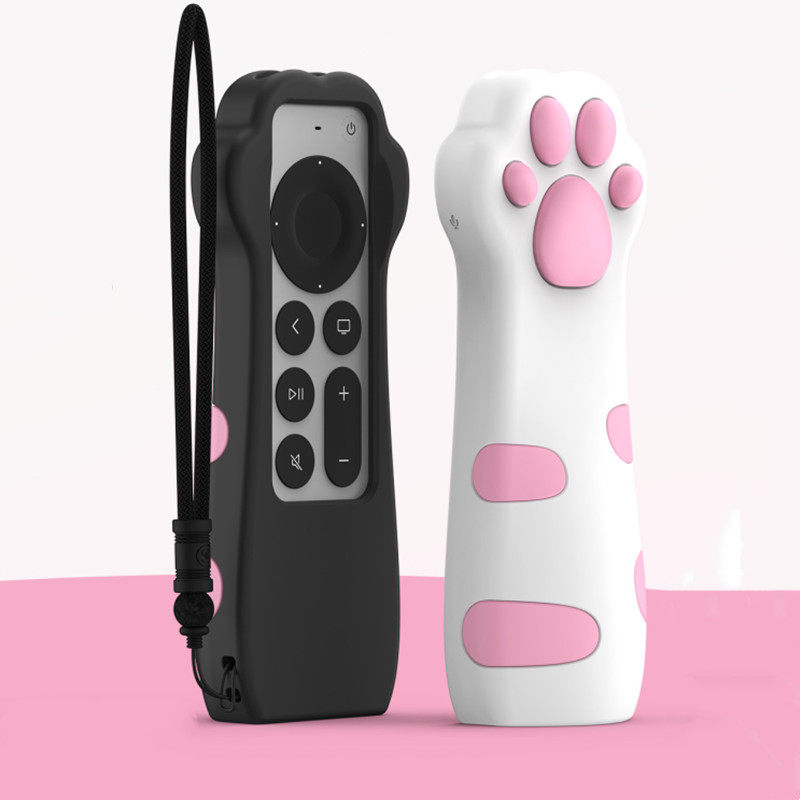 适用Apple苹果TV7 6代遥控器保护套新款猫爪兼容airtag硅胶防摔壳