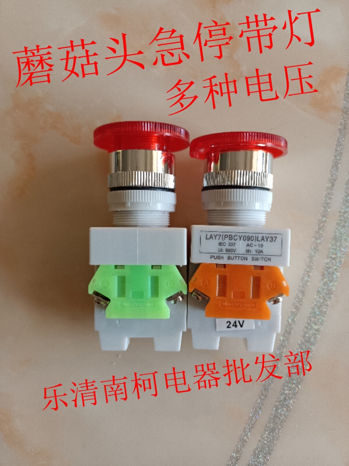 带灯蘑菇按钮开关急停