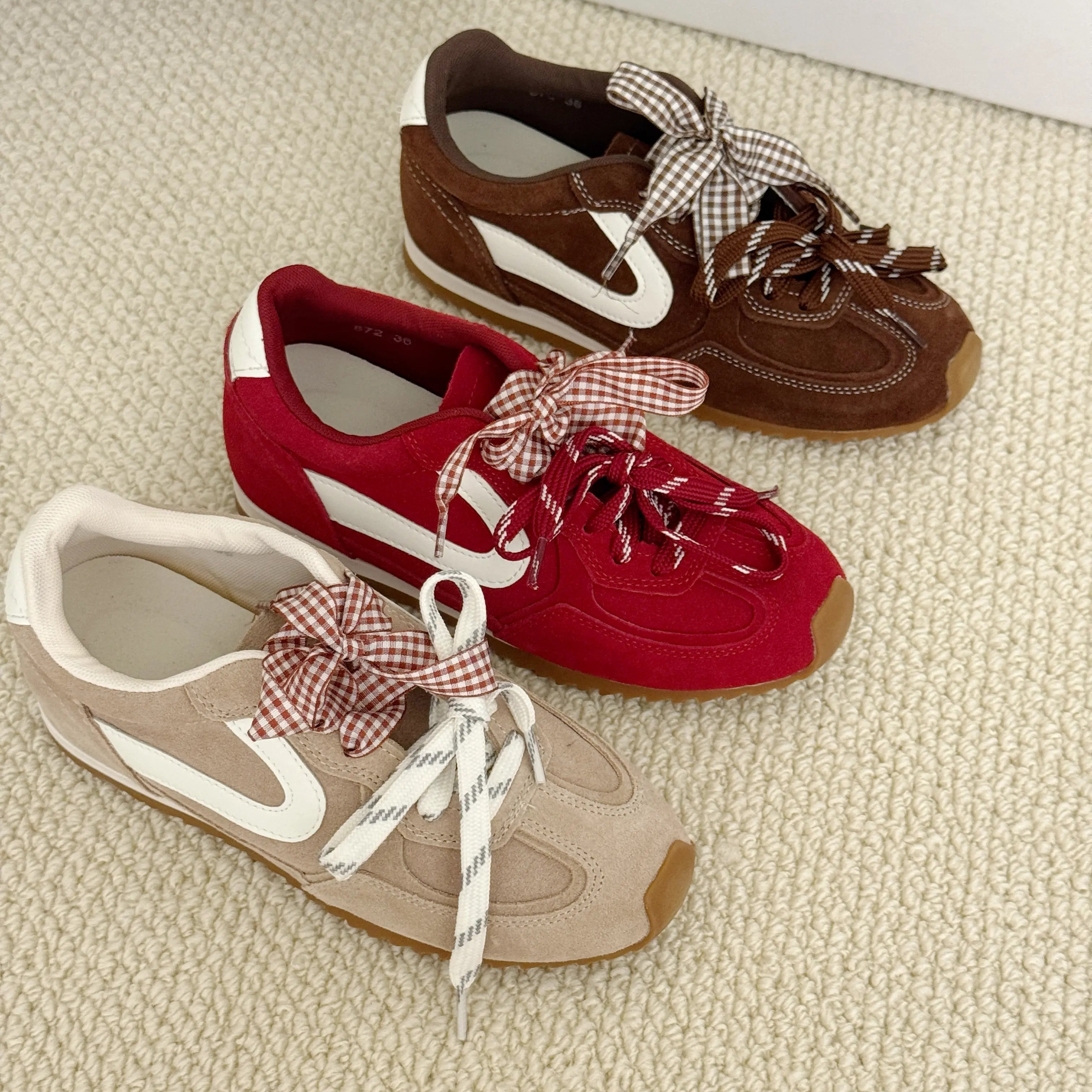 休闲运动德训鞋女内增高交叉绑带拼色百搭复古板鞋真皮登山鞋潮鞋,女鞋,德训鞋,淘宝优惠券,粉丝福利购,淘宝优惠卷