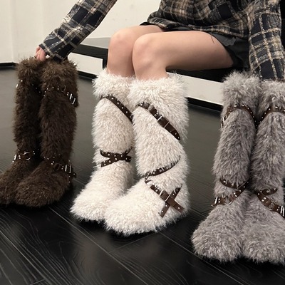 内增高加绒加厚雪地靴