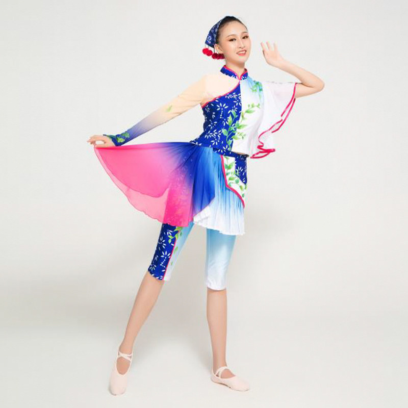 采茶女舞蹈演出服出租 古典舞现代舞中国风民族舞台表演服装租赁