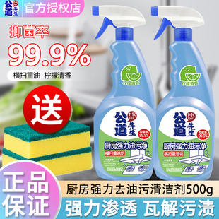 公道先生厨房强力油污净500g重油污净灶台去油垢油烟机去污清洁剂